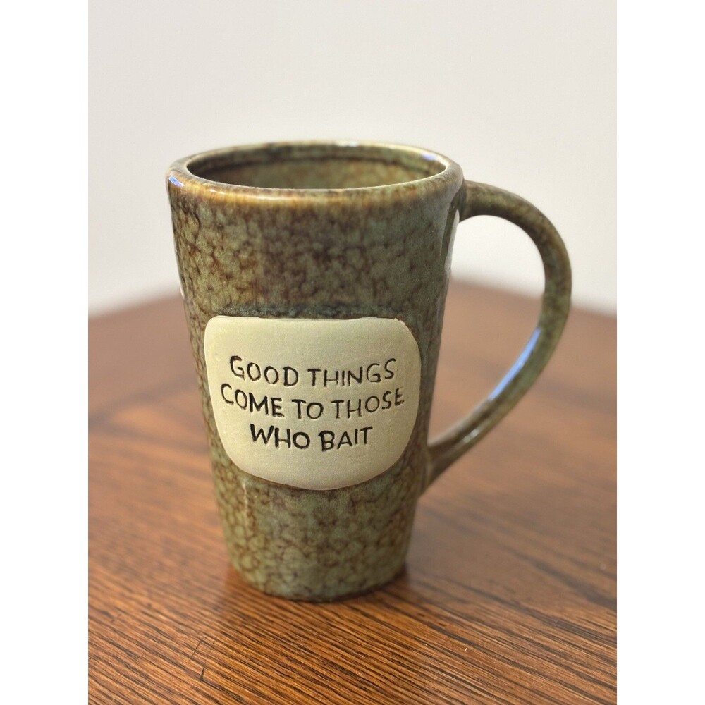 Burton + Burton Fishing Mug Good Things Come To Those Who Bait Coffee Mug